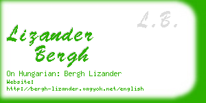 lizander bergh business card